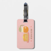 Niedlicher Pfannkuchen-und Gepäckanhänger (Rückseite vertikal)