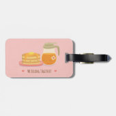 Niedlicher Pfannkuchen-und Gepäckanhänger (Rückseite horizontal)