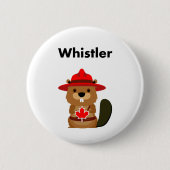 Niedlicher Pfeifbäcker mit Ahornblätterblättriger Button (Vorderseite)