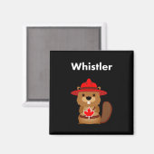 Niedlicher Pfeifer-Kanadischer Biber mit Ahornlede Magnet (Vorderseite/Rückseite)