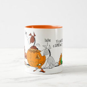 Niedlicher Pferde-u. Esel-Kürbis, der Zweifarbige Tasse