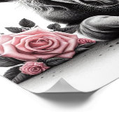 Niedlicher Pferdefoal mit Cowboy-Hut Poster (Ecke)