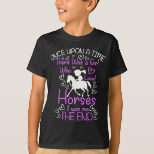 Niedlicher Pferdefreund Girl Riding Cowgirl T-Shirt