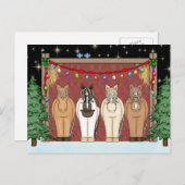 Niedlicher Pferdeherd Happy Holidays Weihnachten (Vorne/Hinten)