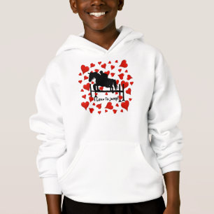 Niedlicher Pferdepullover und -herzen Hoodie