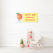 Niedlicher Pfirsichgelber Cartoon Banner (Insitu)