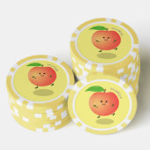 Niedlicher Pfirsichgelber Cartoon Pokerchips (Stapel)