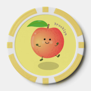 Niedlicher Pfirsichgelber Cartoon Pokerchips