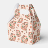 Niedlicher Pfirsichmilchkarton Geschenkschachtel (Rückseite)