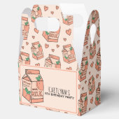 Niedlicher Pfirsichmilchkarton Geschenkschachtel (Geöffnet)