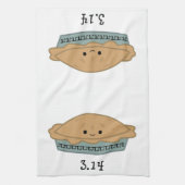 Niedlicher Pi-Tag 3.14 Geschirrtuch (Vertikal)