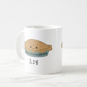Niedlicher Pi-Tag 3.14 Kaffeetasse (Vorderseite Links)