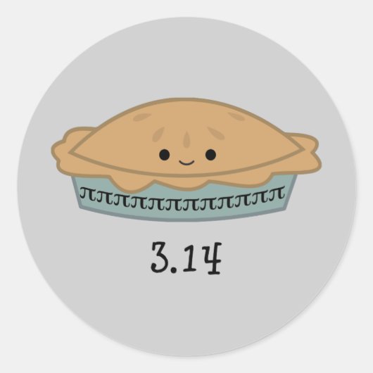 Niedlicher Pi-Tag 3.14 Runder Aufkleber (Vorderseite)