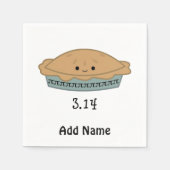 Niedlicher Pi-Tag 3.14 Serviette (Vorderseite)