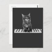 Niedlicher Piano Cat Pianist Keyboard Player Postkarte (Vorne/Hinten)