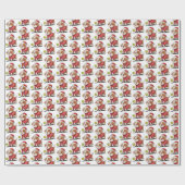 Niedlicher Pickleball Hund mit hässlichem Weihnach Geschenkpapier (Flach)