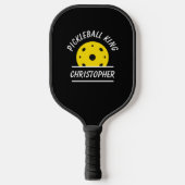 Niedlicher Pickleball King Name Ball Black Yellow  Pickleball Schläger (Vorderseite)
