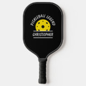 Niedlicher Pickleball Legend Name Ball Black Yello Schläger (Rückseite)