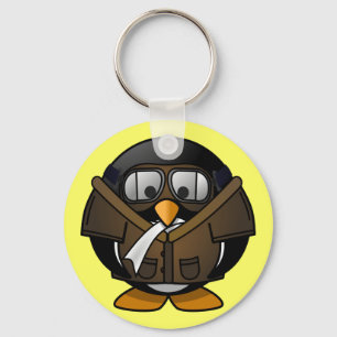 Niedlicher Pilotenpinguin Schlüsselanhänger