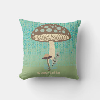 Niedlicher Pilz doppelseitiger Name Throw Kissen