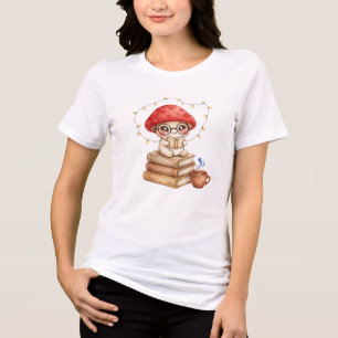 Niedlicher Pilz Lesebuch - Cozy Buchliebhaber Tri-Blend Shirt