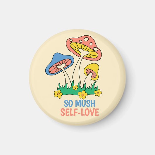 Niedlicher Pilz so sanft, farbenfroh und in der Li Magnet (Vorne)