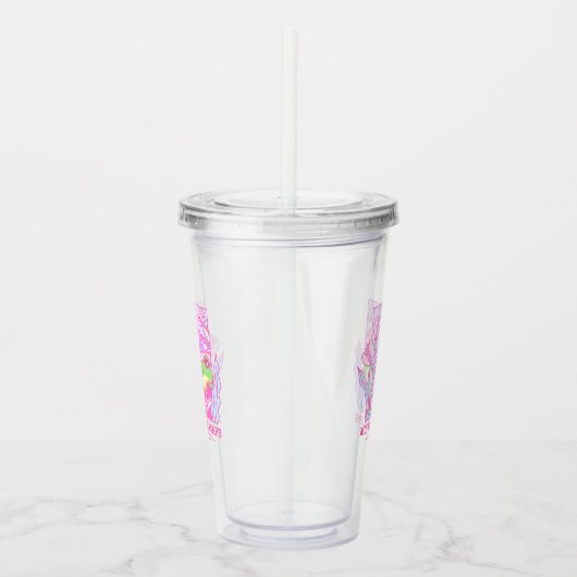 Niedlicher Pilz und Frosch - mein Herz springt für Acryltrinkbecher (Rechts)