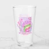Niedlicher Pilz und Frosch - mein Herz springt für Glas (Vorderseite)