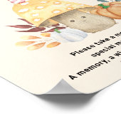 Niedlicher Pilz-Zeit Kapsel 1. Geburtstag Poster (Ecke)