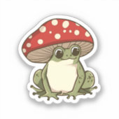 Niedlicher Pilzfrosch Aufkleber (Vorderseite)