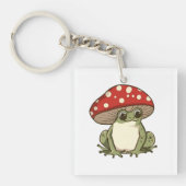 Niedlicher Pilzfrosch Schlüsselanhänger (Vorderseite)