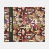 Niedlicher Pilzgarten Fleecedecke (Vorderseite (Horizontal))