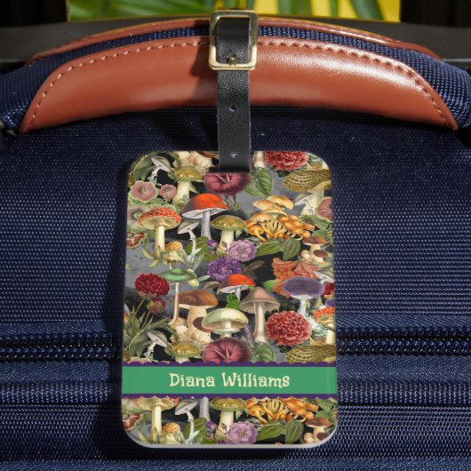 Niedlicher Pilzpilzgarten Gepäckanhänger (Vorderseite Insitu 2)