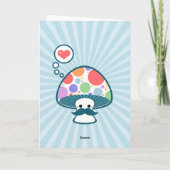 Niedlicher Pilzsaal Feiertagskarte (Rückseite)