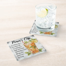 Niedlicher Pimm's Cup Cocktail Rezept Glasuntersetzer