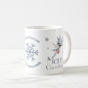 Niedlicher Pine Branch Red Berries Frohe Weihnacht Kaffeetasse