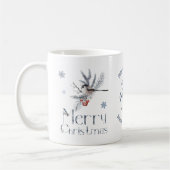 Niedlicher Pine Branch Red Berries Frohe Weihnacht Kaffeetasse (Links)
