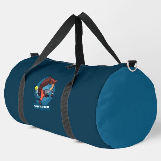 Niedlicher Pine Marten Fügen Sie Ihren Text Trick Duffle Bag (Linke Ecke)