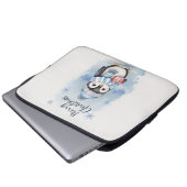 "Niedlicher Pinguin 2" Laptopschutzhülle (Vorne Knopf)