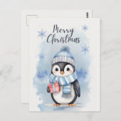 "Niedlicher Pinguin 2" Postkarte (Vorne/Hinten)