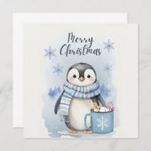 "Niedlicher Pinguin 3" Dankeskarte (Vorne/Hinten)