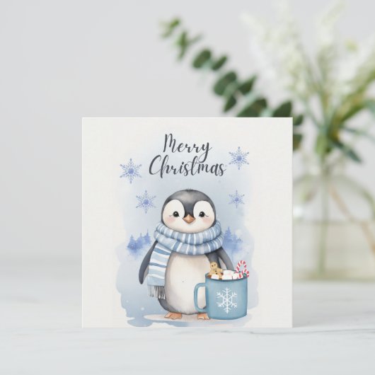 "Niedlicher Pinguin 3" Karte (Stehend Vorderseite)