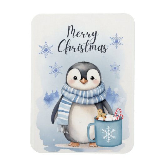 "Niedlicher Pinguin 3" Magnet (Vertikal)
