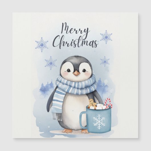 "Niedlicher Pinguin 3" Magnetkarte (Vorderseite)