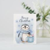 "Niedlicher Pinguin 3" Postkarte (Stehend Vorderseite)