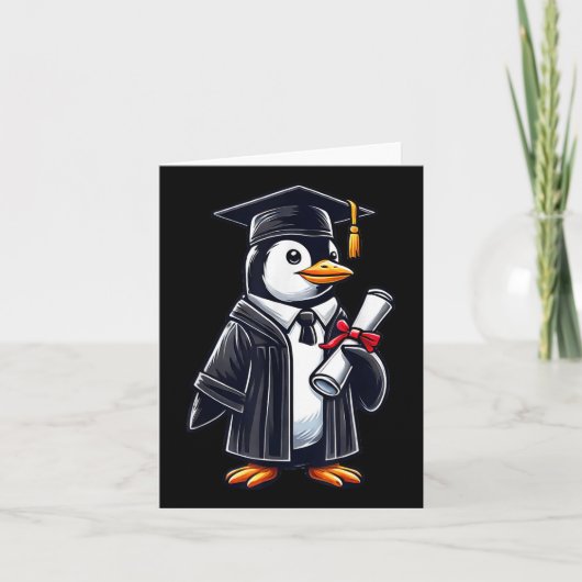 Niedlicher Pinguin-Abschluss Karte (Vorderseite)