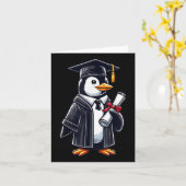 Niedlicher Pinguin-Abschluss Karte (Gelbe Blume)