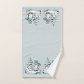 Niedlicher Pinguin-Arktische Schneekiefern Badhandtuch Set (Handtuch)