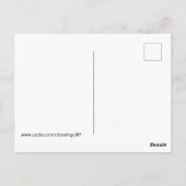 Niedlicher Pinguin auf Eis Blue Winter Cartoon Postkarte (Rückseite)