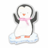 Niedlicher Pinguin Aufkleber (Vorderseite)